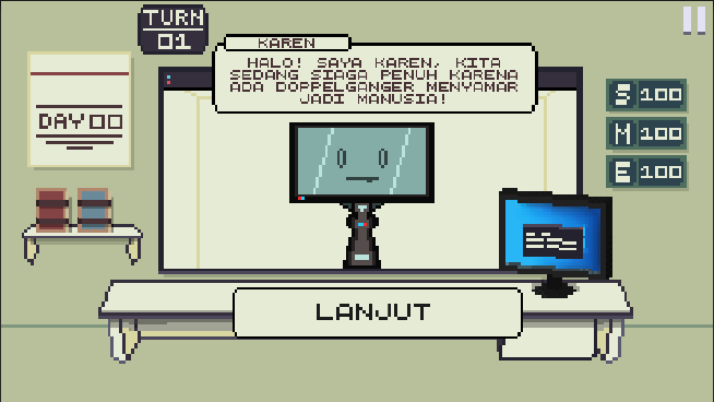 Bunker Guard Gameplay — NPC Karen talking through monitor